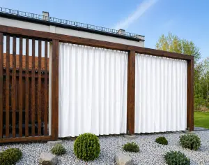 Zasłona ogrodowa tarasowa wodoodporna pod wymiar GARDEN Biała
