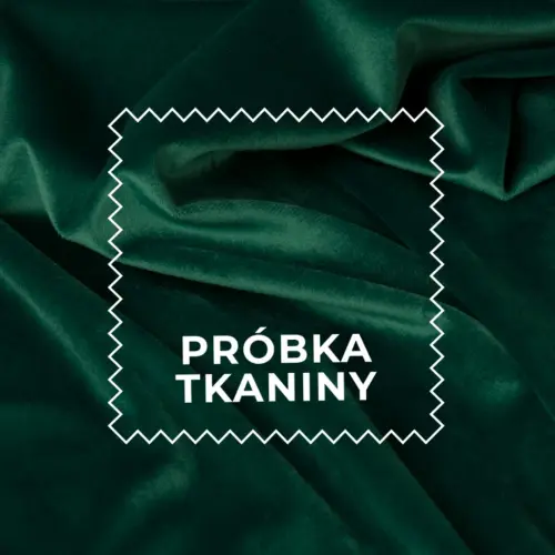 Próbka tkaniny Velvet kolor zieleń butelkowa