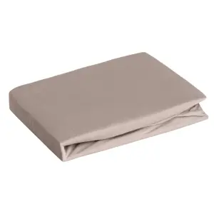 PRZEŚCIERADŁO Z GUMKĄ JERSEY D91 CIEMNOBEŻOWY 220X200+30CM 