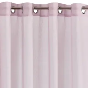 Firana gotowa ESIM 140 x 250 CM RÓŻOWY Etamina Przelotki