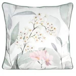 Poszewka Velvet JULIET  45x45 biało-zielona
