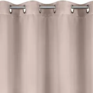 LOGAN Zasłona Gotowa 135x250 cm Pudrowy Róż na Przelotkach Zaciemniająca 50-70%