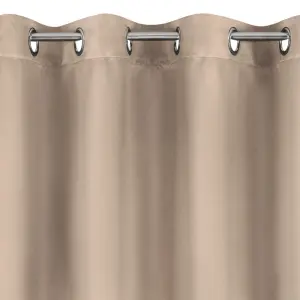 LOGAN Zasłona Gotowa 135x250 cm Beżowa na Przelotkach Zaciemniająca 50-70%
