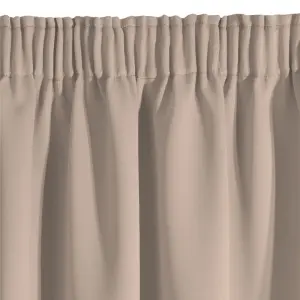 LOGAN Zasłona Gotowa 135x270 cm Beżowa na Taśmie Zaciemniająca 50-70%
