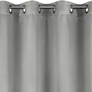 LOGAN Zasłona Gotowa 135x250 cm Szara na Przelotkach Zaciemniająca 50-70%