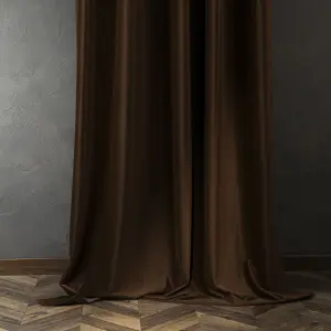 Zasłona WELUROWA Premium MATT pod wymiar Brązowy Velvet 