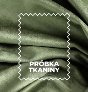 Próbka tkaniny Velvet Premium kolor chłodna Oliwka