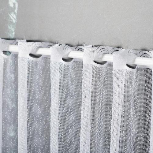 zazdrostka żakardowa prosta 30cm for home net biała 5.jpeg