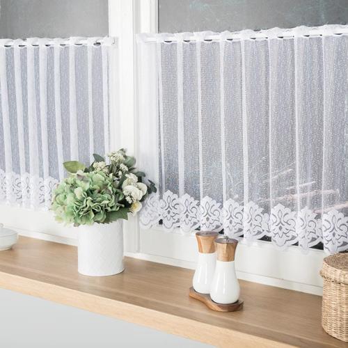 zazdrostka żakardowa prosta 50cm for home net biała.jpeg