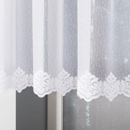zazdrostka żakardowa prosta 100cm for home net biała 1.jpeg