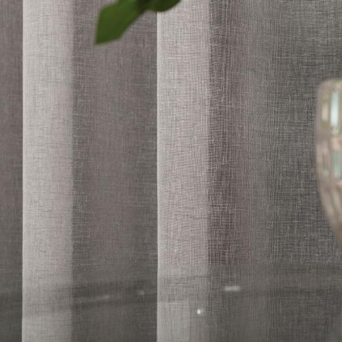 Firana PETRA PREMIUM w odcieniu szarości, elegancka dekoracja okna, styl nowoczesny