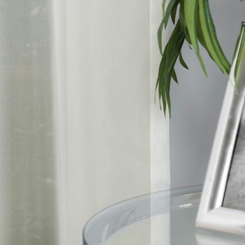 Firana Gotowa Prosta na Taśmie – lekka i elegancka dekoracja okna w odcieniu ecru.