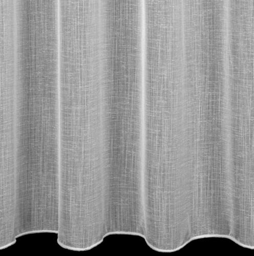 Minimalistyczna firana Prosta Eva Minge – Połączenie naturalnego splotu i eleganckiej bieli, szyta na miarę.