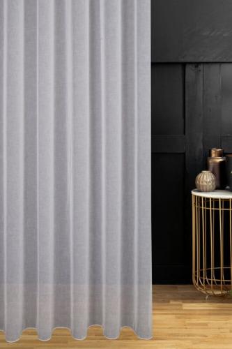 Firana o strukturze lnu – model SCANDI w nowoczesnym salonie