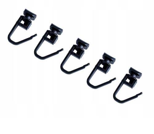 agrafka do zasłon/firan czarna