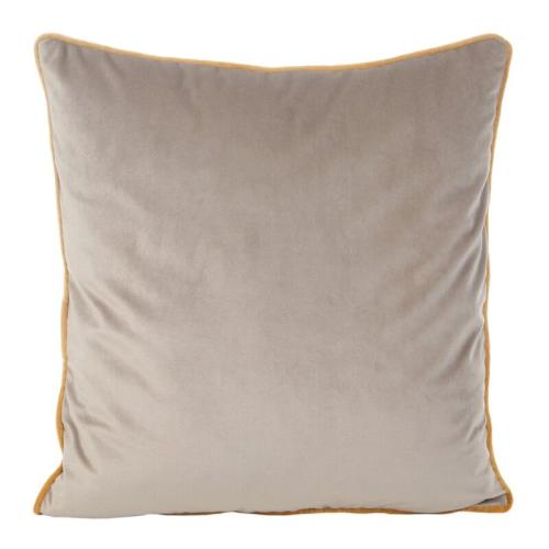 Poszewka welwetowa beżowa ze złotą wstawką 45x45 – elegancki akcent do wnętrza